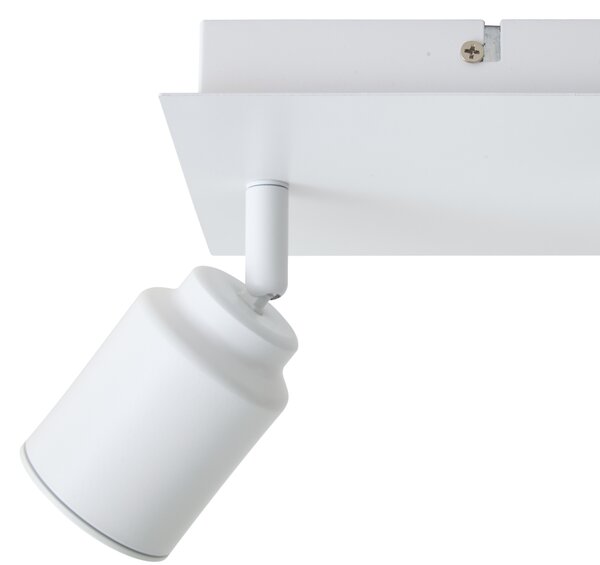 Modern fürdőszobai spotlámpa fehér négyzet alakú kétlámpás IP44 - Ducha