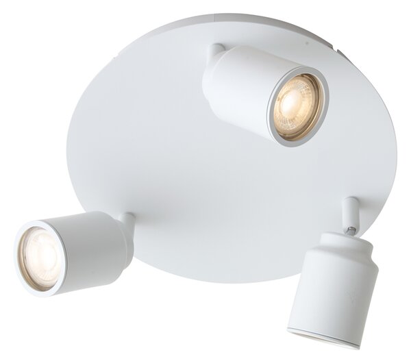 Modern fürdőszobai spotlámpa fehér 3-lámpás IP44 - Ducha