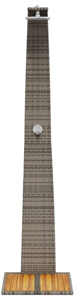 Szürke polyrattan és akácfa kültéri zuhanyzó 55 x 60 x 224 cm