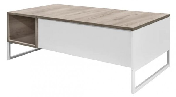 Kisasztal PEGAZ Szürke tölgy-Fehér 105x55x40