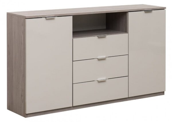 Elegance Line Komód 150 Északi tölgy-Magasfényű homok 149,6x40x80