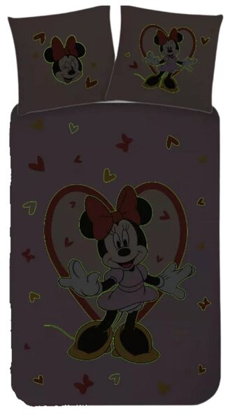 Foszforeszkáló Minnie egér ovis ágynemű