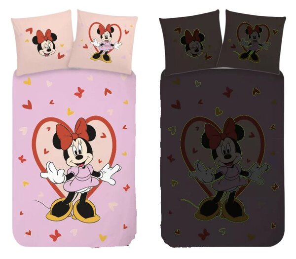 Foszforeszkáló Minnie egér ovis ágynemű