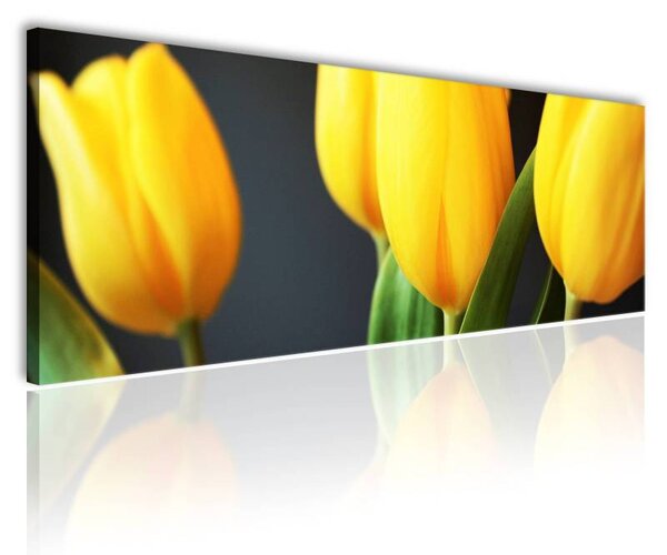 120x50cm - Sárga tulipánok vászonkép