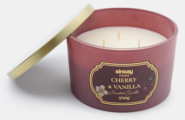 Sinsay - Illatos gyertya Cherry & Vanilla - mályva