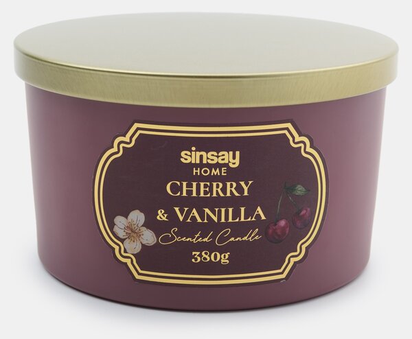 Sinsay - Illatos gyertya Cherry & Vanilla - mályva