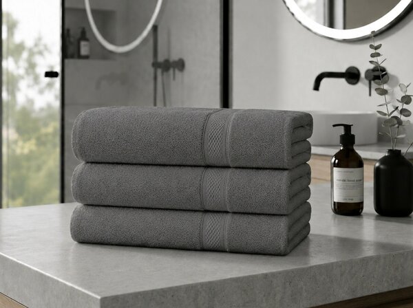 CLARYSSE ELEGANCE törölköző 60x110 cm szürke, 100% pamut