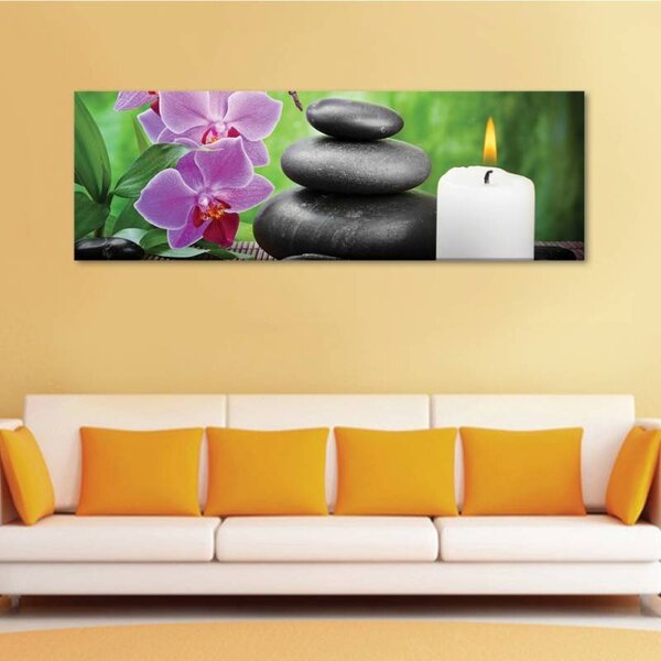 120x50cm - Orchidea feng shui vászonkép
