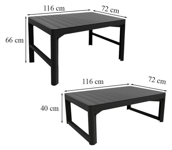 Dina 6+1 kerti bútor garnitúra szett