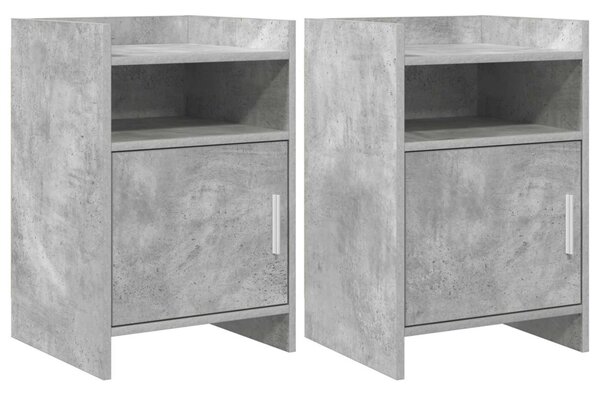 Éjjeliszekrények 2 pcs Betonszürke 40 x 36 x 60 cm Szerelt Fa