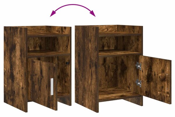 Éjjeliszekrények 2 pcs Füstös Tölgy 40 x 36 x 60 cm Szerelt Fa