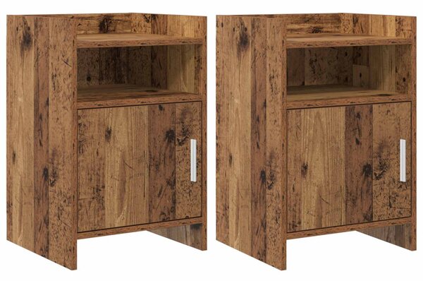 Éjjeliszekrények 2 pcs Antik Fa 40 x 36 x 60 cm Szerelt Fa