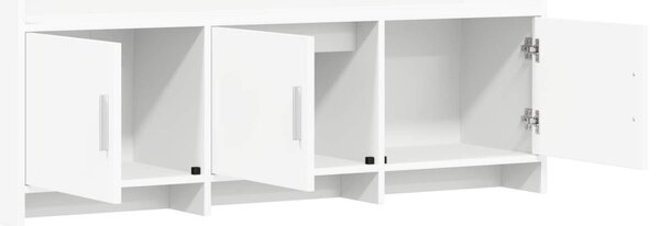 TV szekrény 130 x 33 x 47 cm Fehér Szerelt Fa