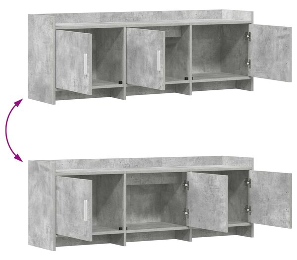 TV szekrény 130 x 33 x 47 cm Betonszürke Szerelt Fa