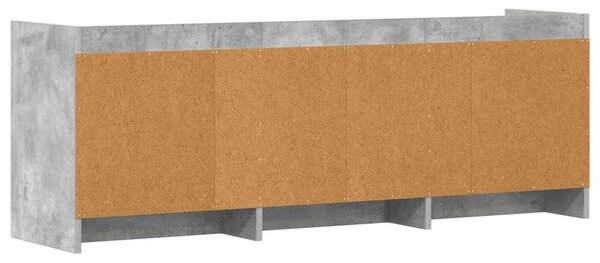 TV szekrény 130 x 33 x 47 cm Betonszürke Szerelt Fa