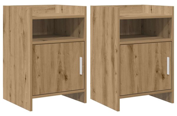 Éjjeliszekrények 2 pcs Kézműves Tölgy 40 x 36 x 60 cm