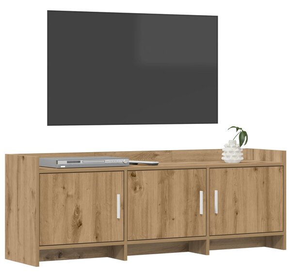 TV szekrény 130 x 33 x 47 cm Kézműves Tölgy Szerelt Fa