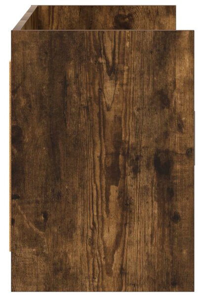 TV szekrény 130 x 33 x 47 cm Füstös Tölgy Szerelt Fa