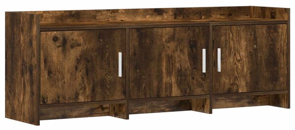 TV szekrény 130 x 33 x 47 cm Füstös Tölgy Szerelt Fa