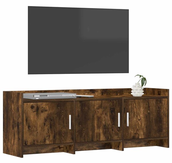 TV szekrény 130 x 33 x 47 cm Füstös Tölgy Szerelt Fa