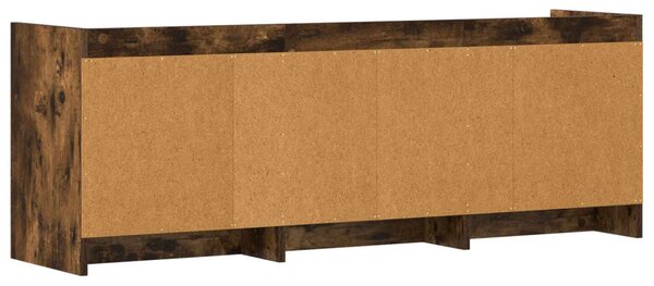 TV szekrény 130 x 33 x 47 cm Füstös Tölgy Szerelt Fa