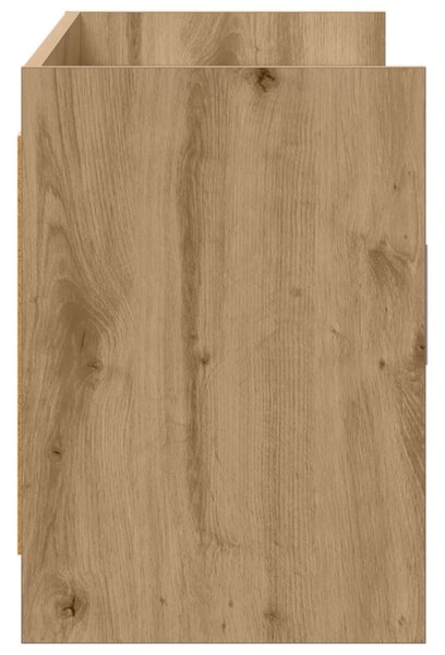 TV szekrény 130 x 33 x 47 cm Kézműves Tölgy Szerelt Fa
