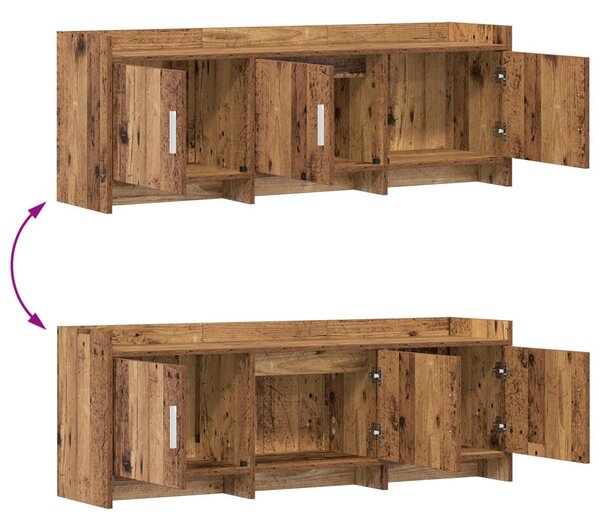 TV szekrény 130 x 33 x 47 cm Antik Fa Szerelt Fa