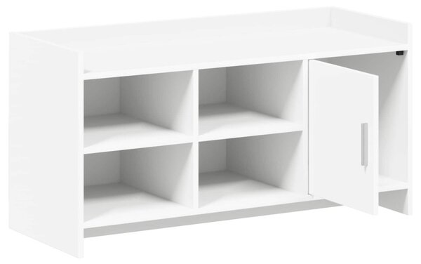 Cipőszekrény tárolóval Fehér 100 x 39,5 x 51 cm Szerelt Fa