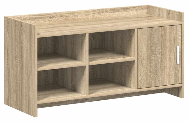 Cipőszekrény ajtóval Sonoma Tölgy 100 x 39,5 x 51 cm Szerelt Fa
