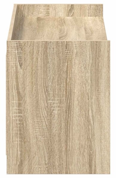 Cipőszekrény ajtóval Sonoma Tölgy 100 x 39,5 x 51 cm Szerelt Fa