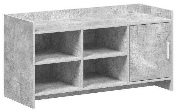 Cipőszekrény ajtóval Betonszürke 100 x 39,5 x 51 cm Szerelt Fa