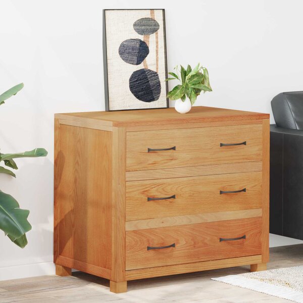 Cabinet fiókkal tárolóval Barna 80 x 50 x 70 cm Tömör Tölgyfa