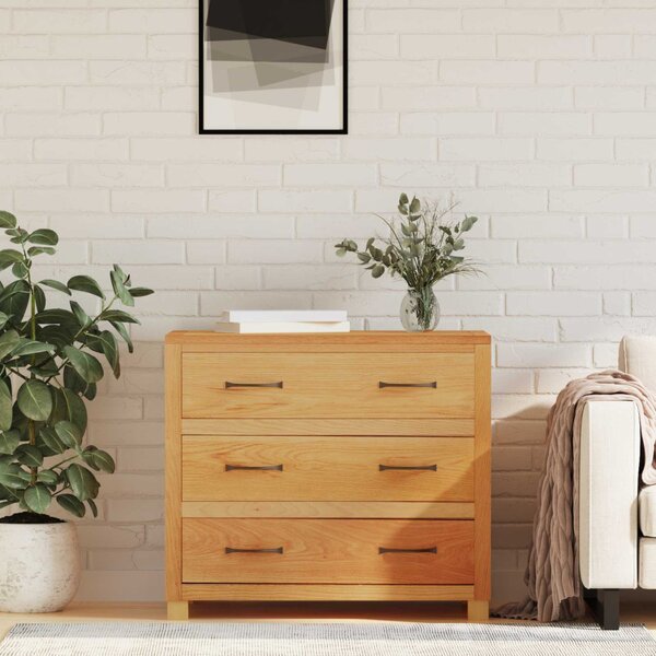 Cabinet fiókkal tárolóval Barna 80 x 50 x 70 cm Tömör Tölgyfa