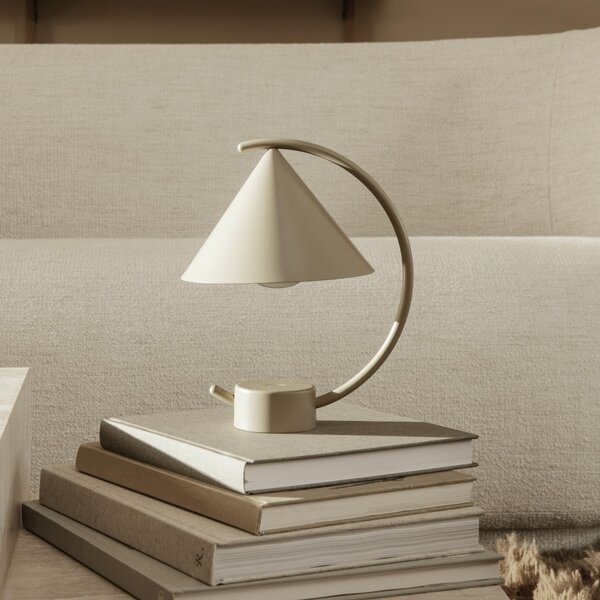 Asztali lámpa ferm LIVING, Meridian, dimmable, Bézs, Nappali, Fém, Dizájn