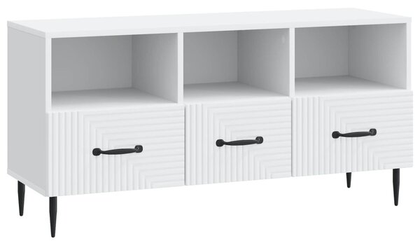 TV szekrény fiókkal Fehér 102 x 34,5 x 50 cm Szerelt Fa