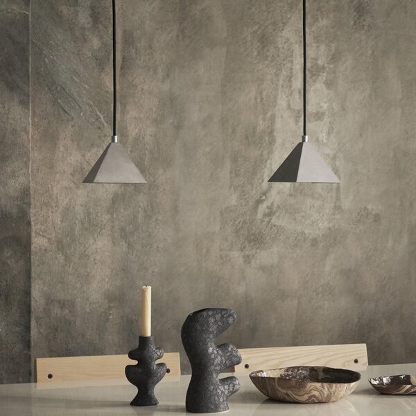 Függőlámpa ferm LIVING, Kare, dimmable, Fémes, Nappali, Rozsdamentes acél, Dizájn