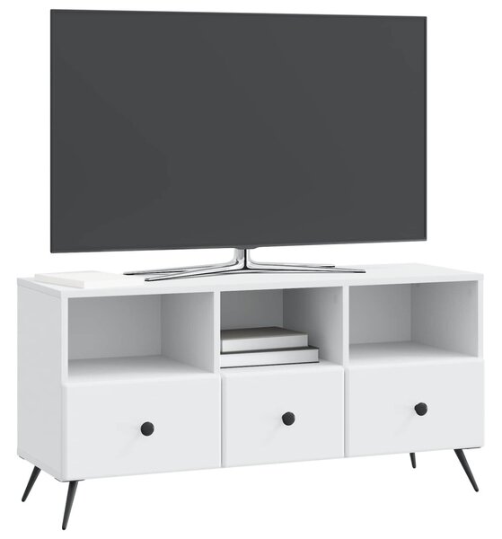 TV szekrény fiókkal Fehér 102 x 34,5 x 50 cm Szerelt Fa