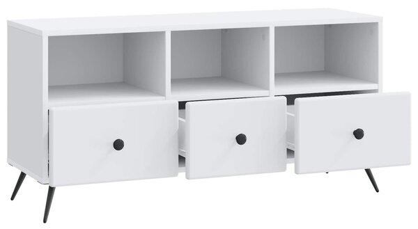 TV szekrény fiókkal Fehér 102 x 34,5 x 50 cm Szerelt Fa