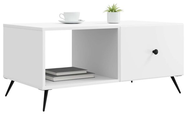 Dohányzóasztal Fehér 90 x 50 x 40 cm Szerelt Fa