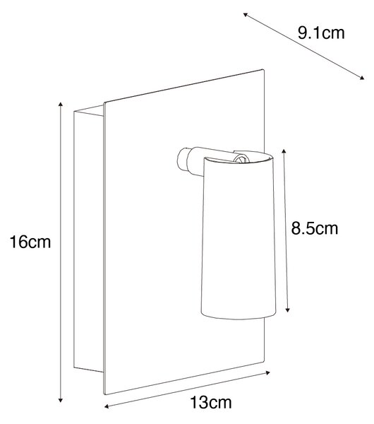 Modern kültéri fali lámpa fehér LED-del IP54 - Simon