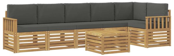 Kültéri kanapé szett 7 pcs Fehér és Antracitszürke