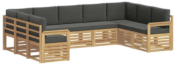 Kültéri kanapé szett 7 pcs Fehér és antracit