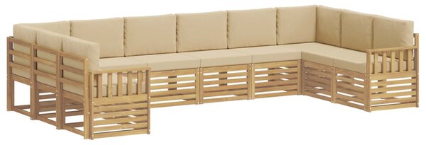Kültéri kanapé szett 7 pcs Fehér és bézs 363 x 187,5 x 73 cm