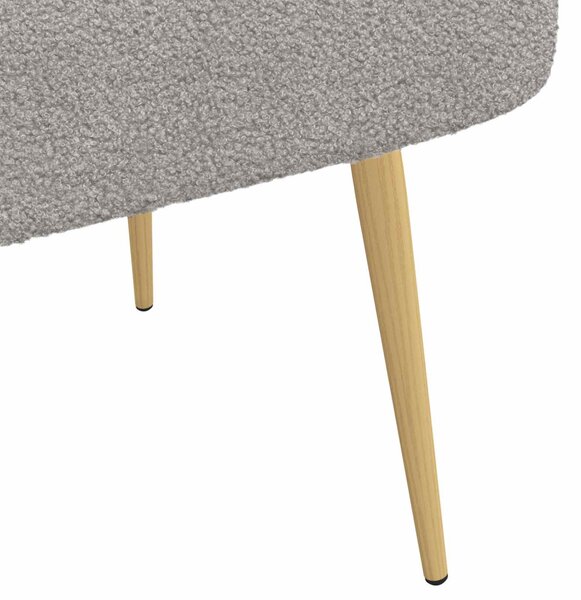 Kárpitozott pad háttámlával Világosszürke 110 x 60 x 76 cm