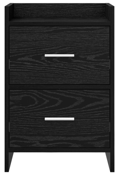 Éjjeliszekrények 2 pcs Fekete Tölgy 40 x 30 x 60 cm Szerelt Fa