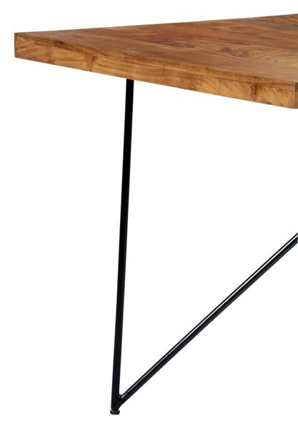Akácfa Étkezőasztal - Ipari Stílus - 180x90x76 cm