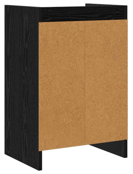 Éjjeliszekrények 2 pcs Fekete Tölgy 40 x 30 x 60 cm Szerelt Fa