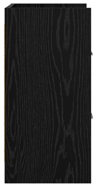 Éjjeliszekrények 2 pcs Fekete Tölgy 40 x 30 x 60 cm Szerelt Fa