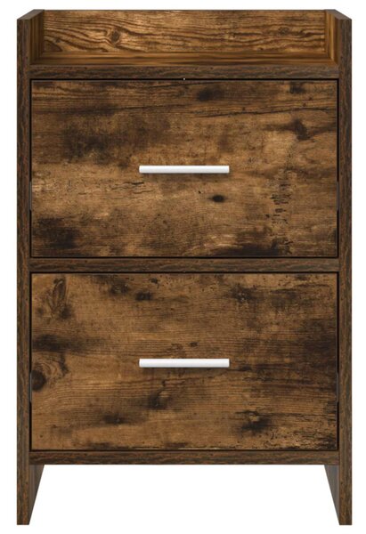 Éjjeliszekrények 2 pcs Füstös Tölgy 40 x 30 x 60 cm Szerelt Fa