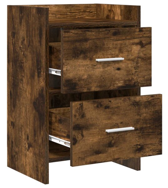 Éjjeliszekrények 2 pcs Füstös Tölgy 40 x 30 x 60 cm Szerelt Fa